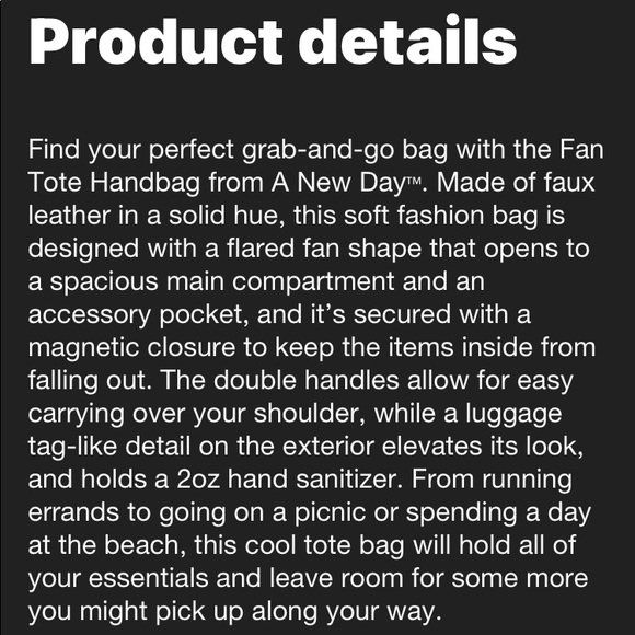 A New Day Fan Huge Tote Handbag - Yellow - Picture 4 of 5